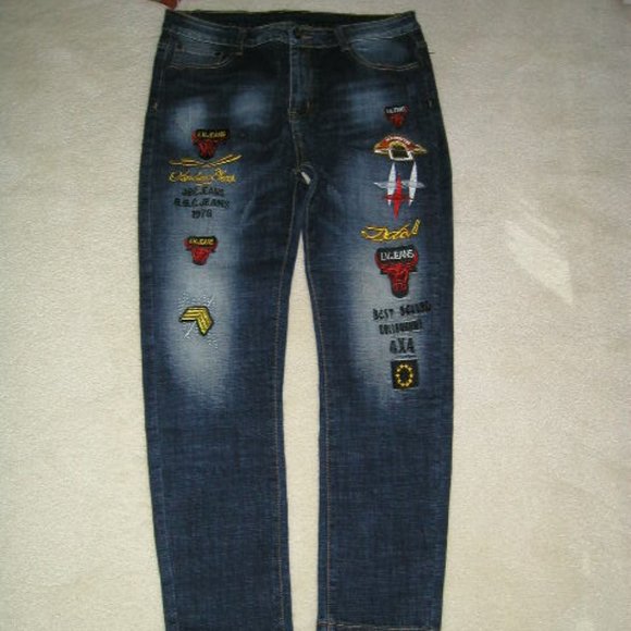 FC 2503 MEN Vouge Fashion (Size 36 Long) Distressed  Denim (Straight Leg) - Picture 1 of 16